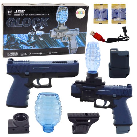 Automatyczny Pistolet Na Kulki Wodne Żelowe Glock Niebieski LEAN Toys