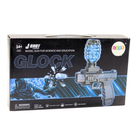 Automatyczny Pistolet Na Kulki Wodne Żelowe Glock Niebieski LEAN Toys Automatyczny Pistolet Na Kulki Wodne Żelowe Glock Niebieski LEAN Toys
