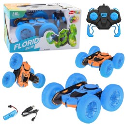 Samochód Kaskaderski Auto Zdalnie Sterowane RC 360° Niebieski LEAN Toys