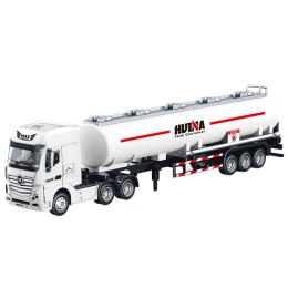 Ciężarówka Cysterna Metalowa Ruchome Elementy Biała 1:50 HUINA