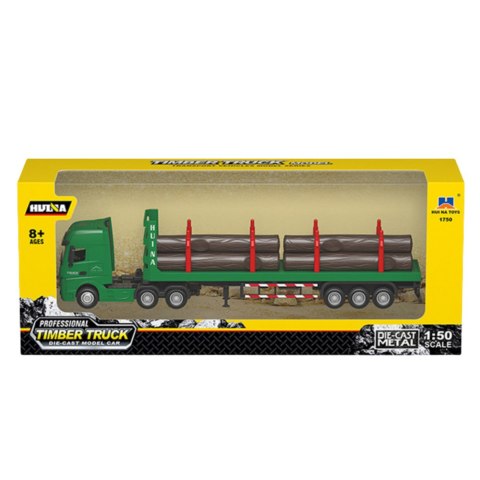 Ciężarówka Transport Drewna Metalowa Huina 1:50 Zielona HUINA Ciężarówka Transport Drewna Metalowa Huina 1:50 Zielona HUINA