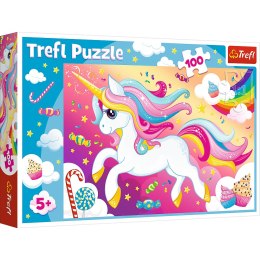 Puzzle - 100 - Piękny jednorożec - Trefl 16386 Trefl Puzzle