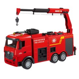 Wóz Strażacki Z Dźwigiem Zdalnie Sterowany RC Światła Woda Huina 1:18 HUINA