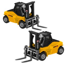 Wózek Widłowy Metalowy Model Kolekcjonerski Huina Żółty 1:80 HUINA