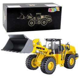 Koparko Ładowarka Metalowa Konstrukcja Huina Żółta 1:50 HUINA