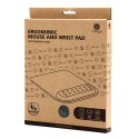 Podkładka pod mysz i nadgarstek, Powerton Ergoline Dark Edition, ergonomiczna, szara, piana, Powerton Powerton