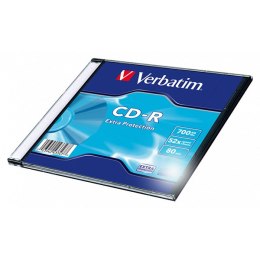 Verbatim CD-R, 43347, DataLife, 1-pack, 700MB, Extra Protection, 52x, 80min., slim box, do archiwizacji danych Verbatim