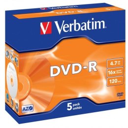 Verbatim DVD-R, DataLife PLUS, 43518, 4.7GB, 16x, jewel box, 1 KUS, Scratch Resistant, 12cm, General, Advanced Azo+, Matte Silve Verbatim