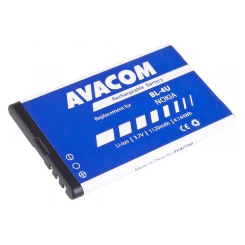 Avacom baterie dla Nokia 5530, CK300, E66,05530, E75, 5730, Li-Ion, 3.7V, GSNO-BL4U-S1120A, 1120mAh, 4.1Wh AVACOM Avacom baterie dla Nokia 5530, CK300, E66,05530, E75, 5730, Li-Ion, 3.7V, GSNO-BL4U-S1120A, 1120mAh, 4.1Wh AVACOM