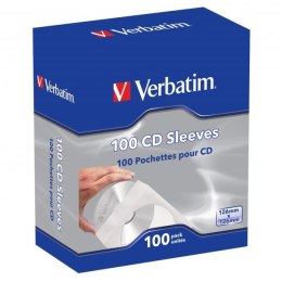 Koperty na CD / DVD 1 szt. CD, Papier, biała, z okienkiem, Verbatim, po 100 ks Verbatim