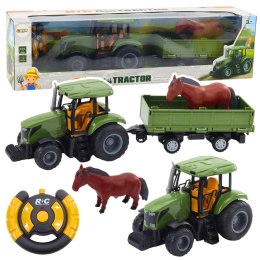 Zestaw Traktor Z Przyczepą i Koniem Zdalnie Sterowany RC LEAN Toys
