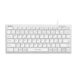 A4Tech FX51, Klawiatura CZ, bez bloku numerycznego, niski profil rodzaj przewodowa (USB), biała A4Tech