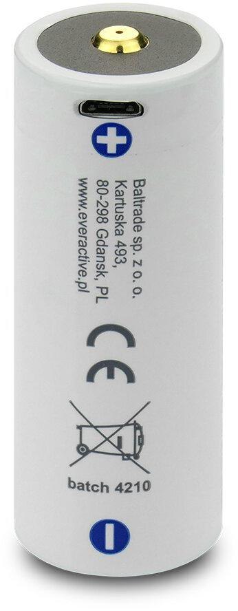 Akumulator 26650 Li-Ion 3,7V everActive 5200mAh micro USB (1 szt.) z zabezpieczeniem EVERACTIVE Akumulator 26650 Li-Ion 3,7V everActive 5200mAh micro USB (1 szt.) z zabezpieczeniem EVERACTIVE