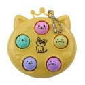 Brelok Mini Gra Zręcznościowa Wac A Mole Kotki Fioletowy Różowy Żółty LEAN TOYS