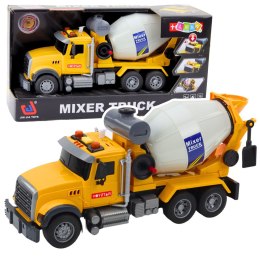 Ciężarówka Betoniarka Obrotowy Bęben Światła Dźwięki Żółta LEAN Toys