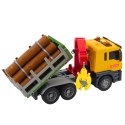 Ciężarówka Z Dźwigiem Do Drewna Światła Dźwięki Żółta 1:14 LEAN Toys
