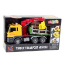 Ciężarówka Z Dźwigiem Do Drewna Światła Dźwięki Żółta 1:14 LEAN Toys