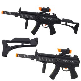 Karabin Maszynowy Zabawkowy Światła Dźwięki Czarny 62cm LEAN Toys
