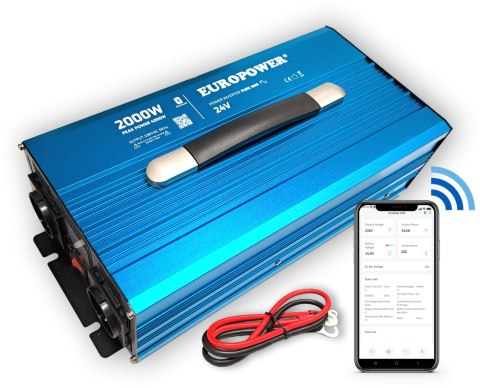 PRZETWORNICA NAPIĘCIA INWERTER EUROPOWER 24V DC / 230V AC 2000W / 4000W CZYSTY SINUS BLUETOOTH EUROPOWER PRZETWORNICA NAPIĘCIA INWERTER EUROPOWER 24V DC / 230V AC 2000W / 4000W CZYSTY SINUS BLUETOOTH EUROPOWER