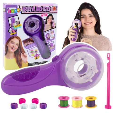 Zestaw Piękności Do Włosów Zaplatarka Do Warkoczyków Nitki Gumki Koraliki LEAN Toys Zestaw Piękności Do Włosów Zaplatarka Do Warkoczyków Nitki Gumki Koraliki LEAN Toys