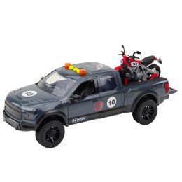 Samochód Pickup Z Motorem Światłą Dźwięki Szary 1:12 LEAN Toys