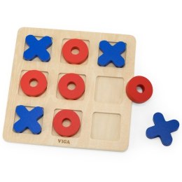 Viga Drewniana Gra Klasyczna Kółko i Krzyżyk Viga Toys