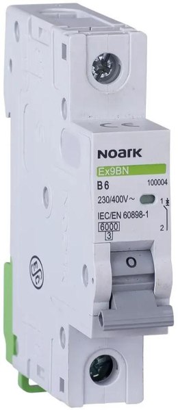 WYŁĄCZNIK NADPRĄDOWY 6 KA, C, 10A, 1P, Ex9BN 1P C10 Noark 100096 NOARK