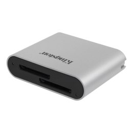 Kingston Czytnik kart pamięci USB (3.2), Workflow Dual-Slot SDHC/SDXC UHS-II Card Reader, SD, zewnętrzny, srebrna Kingston