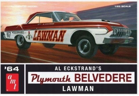 Model plastikowy - Samochód 1964 Plymouth Belvedere Lawman Super Stock - AMT