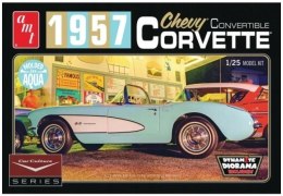 Model plastikowy - Samochód Car Culture 1957 Corvette Convertible (Aqua) - AMT