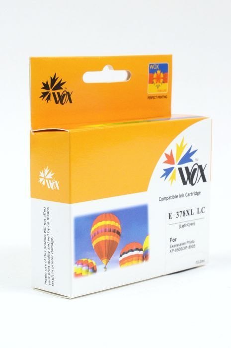 Tusz Wox Light Cyan EPSON 378XL zamiennik C13T37954010 (C13T37854010) Wox Tusz Wox Light Cyan EPSON 378XL zamiennik C13T37954010 (C13T37854010) Wox