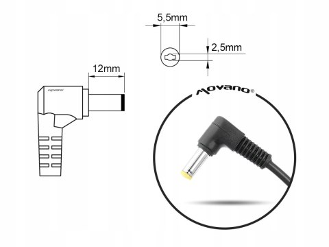 Ładowarka / zasilacz movano LCD 12v 6a (5.5x2.5) Ładowarka / zasilacz movano LCD 12v 6a (5.5x2.5)