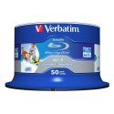 Verbatim BD-R SL, Hard Coat protective layer Wide Inkjet Printable, 25GB, Spindle, 43812, 6x, 50-pack, do archiwizacji danych