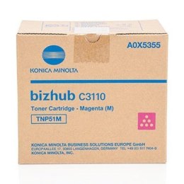 Konica Minolta oryginalny toner A0X5355, magenta, 5000s, TNP-51M, Konica Minolta Bizhub C3110