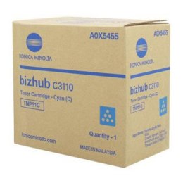 Konica Minolta oryginalny toner A0X5455, cyan, 5000s, TNP-51C, Konica Minolta Bizhub C3110