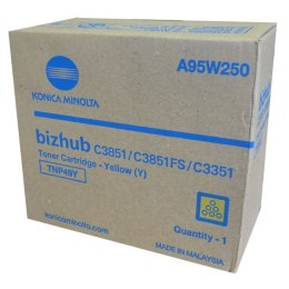 Konica Minolta oryginalny toner A95W250, yellow, 12000s, TNP-49Y, Konica Minolta Bizhub C3351, bizhub C3851, bizhub C3851FS