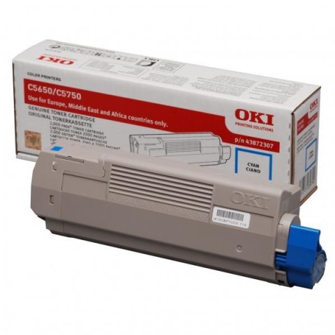 OKI oryginalny toner 43872307, cyan, 2000s, OKI C5650, 5750