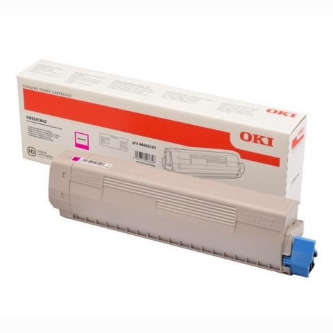 OKI oryginalny toner 46443102, magenta, 10000s, high capacity, OKI C833, C843