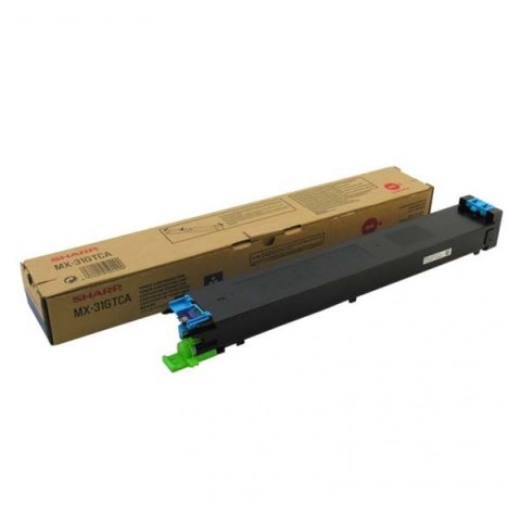 Sharp oryginalny toner MX-31GTCA, cyan, 15000s, Sharp MX 2301N, 2600N, 3100N, 4100N, 4101N, 5000N, 5001N