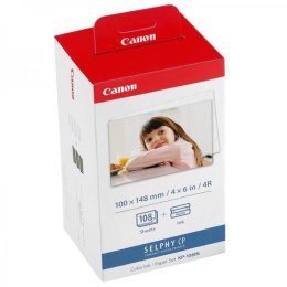 Canon Color Ink Paper Set, KP108IN, foto papier, połysk, biały, CP100, 220, 300, 330, 400, 500, 520, 600, 710, 10x15cm, 4x6