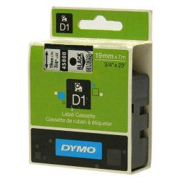 Dymo oryginalny taśma do drukarek etykiet, Dymo, 45800, S0720820, czarny druk/przezroczysty podkład, 7m, 19mm, D1