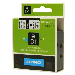 Dymo oryginalny taśma do drukarek etykiet, Dymo, 45803, S0720830, czarny druk/biały podkład, 7m, 19mm, D1