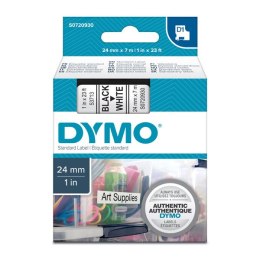 Dymo oryginalny taśma do drukarek etykiet, Dymo, 53713, S0720930, czarny druk/biały podkład, 7m, 24mm, D1