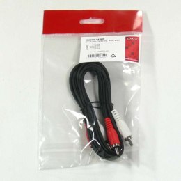 Kabel Cinch 2x M- Cinch 2x M, 1.5m, czarna, Logo