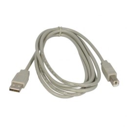 Kabel USB (2.0), USB A M- USB B M, 1.8m, czarny, Logo