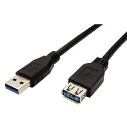 Kabel USB (3.0) USB A M- USB A F 1.8m czarny