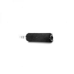 Audio Redukcja, Jack (3,5mm) M-Jack (6,3mm) F, 0, stereo, czarna, Logo