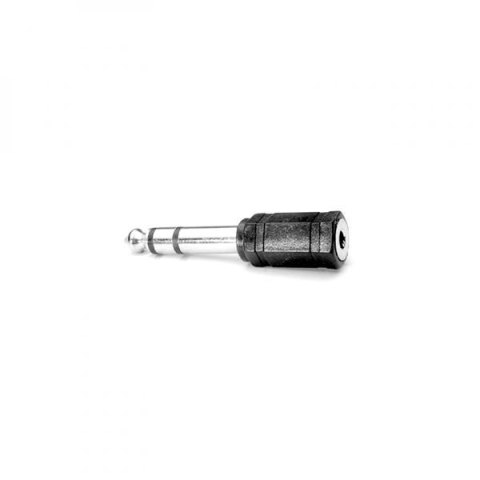 Audio Redukcja, Jack (6,3mm) M-Jack (3,5mm) F, 0, stereo, czarna, Logo, blistr