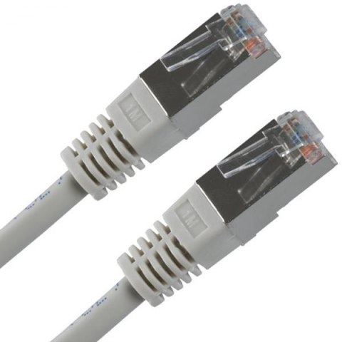 FTP patchcord, Cat.5e, RJ45 M-15m, chroniony, szary, economy