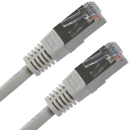 FTP patchcord, Cat.5e, RJ45 M-1m, chroniony, szary, economy